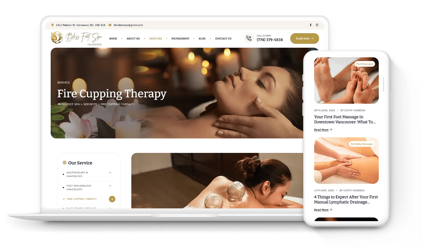 Bliss Feet Spa Web Design