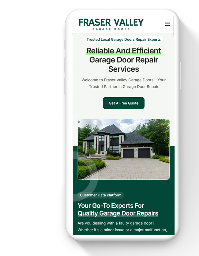 Mobile Layout Fraser Valley Garage Doors